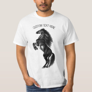 Upright Horse T-Shirt with Custom Text