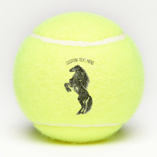 Upright Horse Tennis Balls with Custom Text