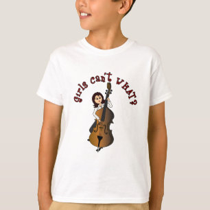 Upright String Double Bass Girl T-Shirt