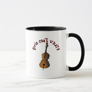 Upright String Double Bass Player Mug