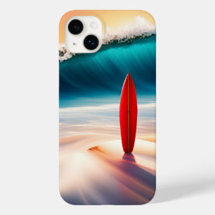 Upright Surfboard In Sand Case-Mate iPhone 14 Plus Case