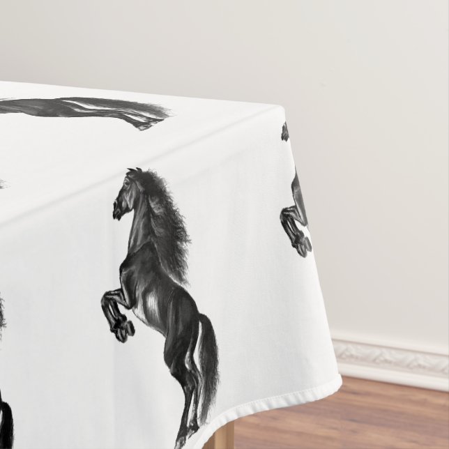 Upright Wild Horse Tablecloth - Choose Colour (In Situ)