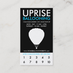 uprise ballooning rewards program loyalty card