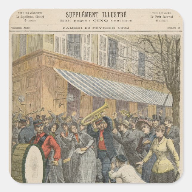 Uprising against a Salvation Army Square Sticker (Front)