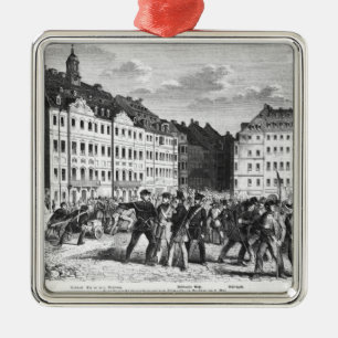 Uprising in Dresden Metal Ornament