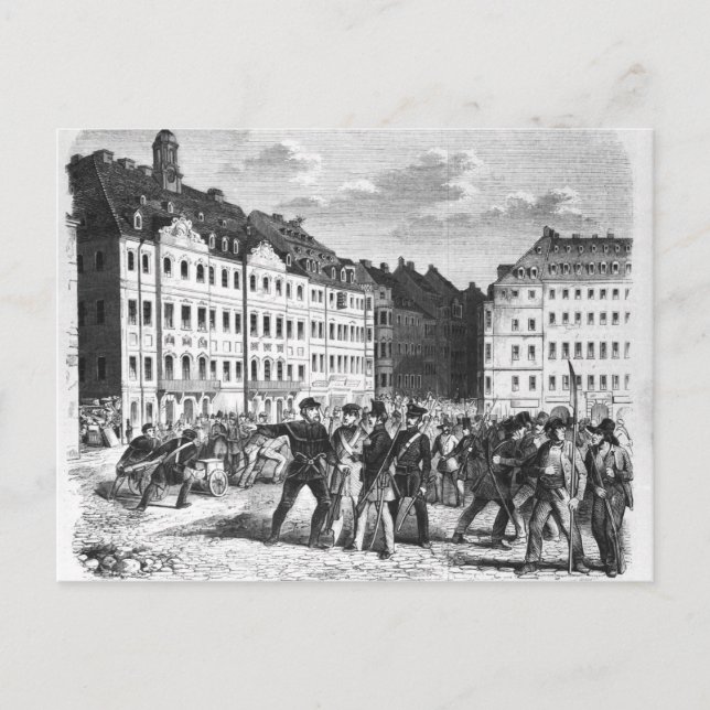 Uprising in Dresden Postcard (Front)