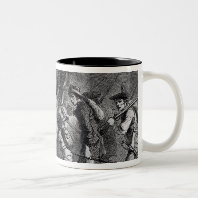 Uprising of the New England Yeomanry Two-Tone Coffee Mug (Right)