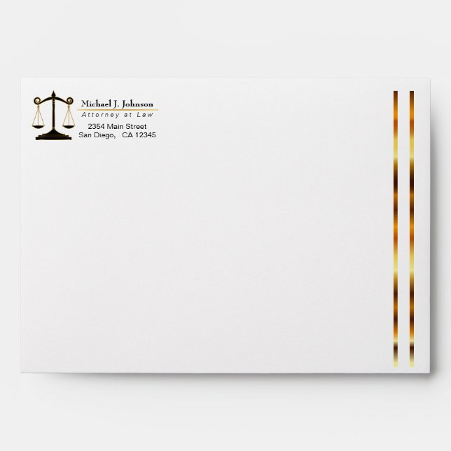 Upscale Attorney Design Envelopes (Front)