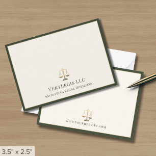 Upscale Attorney Gold Justice Scale Card
