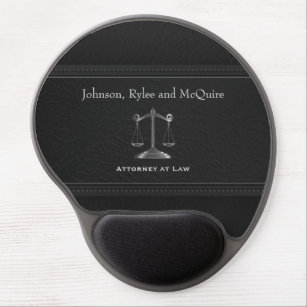 Upscale Black Leather - Law Gel Mouse Pad