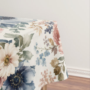 Upscale Hand-Painted Watercolor Clusters Tablecloth