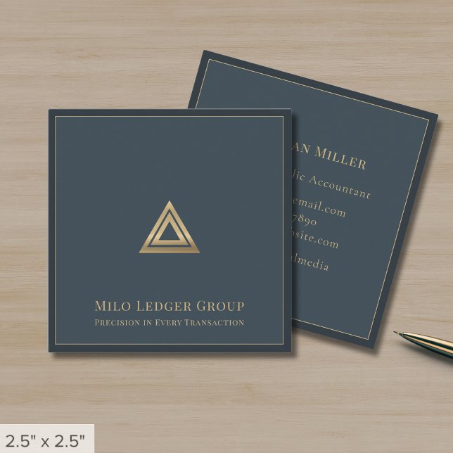 Upscale Luxury Logo Square Business Card (Creator Uploaded)