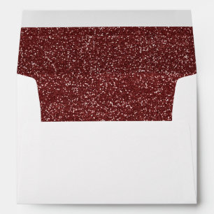 Upscale Marsala Glitter Look Glam Style Wedding Envelopes