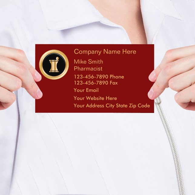 Upscale Pharmacy Business Cards (Creator Uploaded)