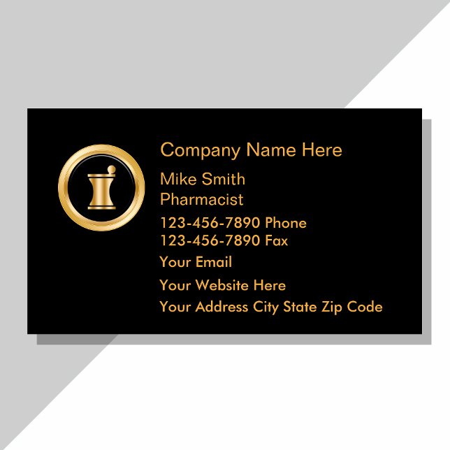 Upscale Pharmacy Business Cards (Creator Uploaded)