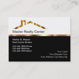 Upscale Real Estate Broker Business Cards