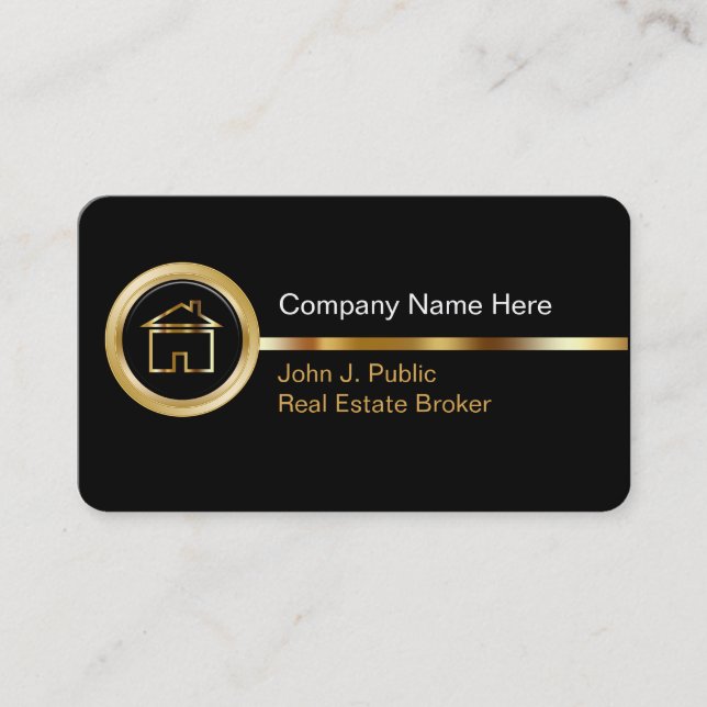 Upscale Real Estate Business Cards (Front)