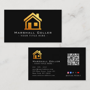 Upscale Real Estate Design Magnetic Business Card