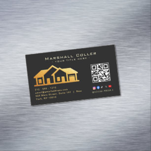 Upscale Real Estate Design Magnetic Magnetic Business Card