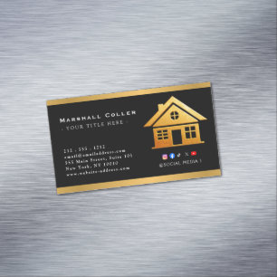 Upscale Real Estate Design Magnetic Magnetic Business Card