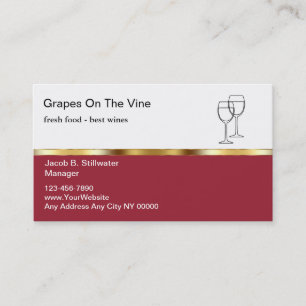 Upscale Restaurant Business Cards