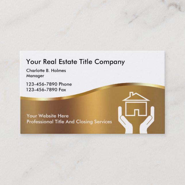 Upscale Title Company Business Cards (Front)
