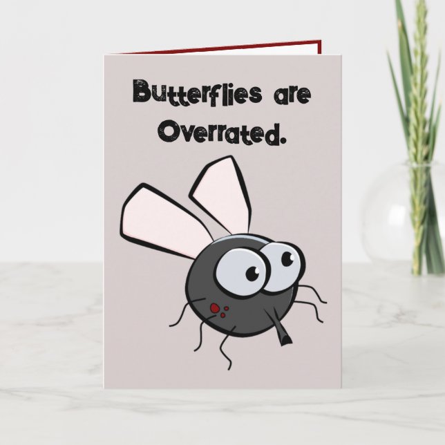 Upset Mosquito Thinks He's Cute Funny Bug Cartoon Invitation (Front)