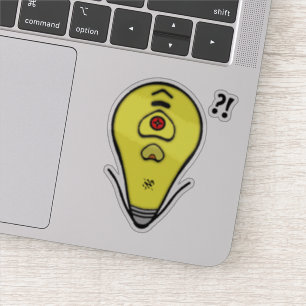 Upset yellow light bulb v1