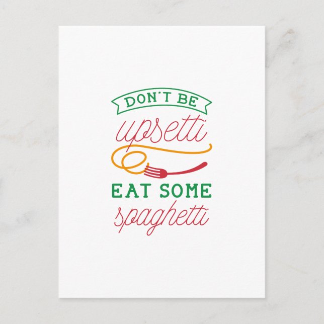 Upsetti Spaghetti Postcard (Front)