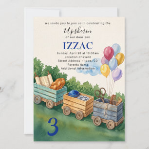 Upshern Upshernish First Haircut Jewish 3rd birth Invitation