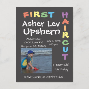 Upshern Upshernish Upsherin Postcard Invitation