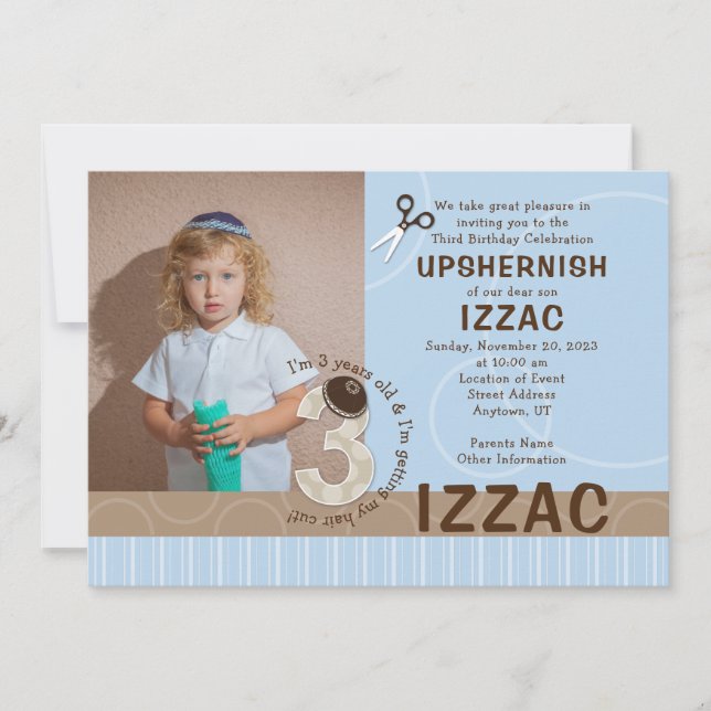 Upshernish or Upshern Invitation (Front)