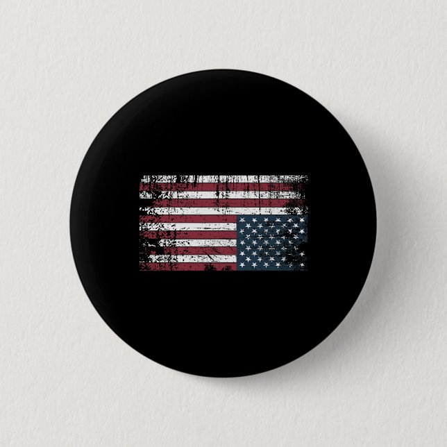 Upside Down American Flag1  6 Cm Round Badge (Front)