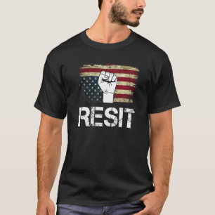 Upside Down American Flag Resist Establishment   T-Shirt