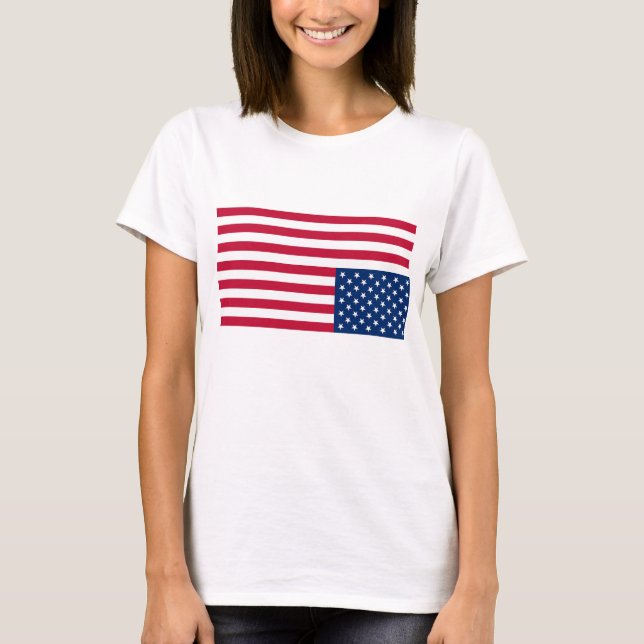 Upside Down American Flag T-Shirt (Front)