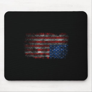 Upside Down American Flag, Vintage Upside Down Usa Mouse Pad