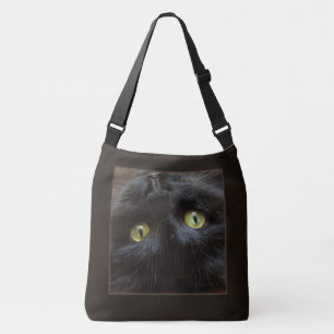 Upside-Down and Right Side Up Black Cat Crossbody Bag