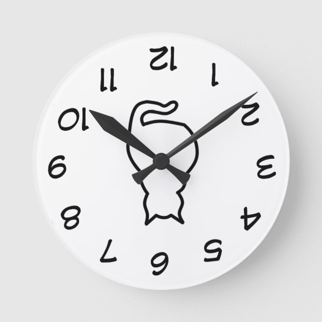Upside down cat clock (Front)
