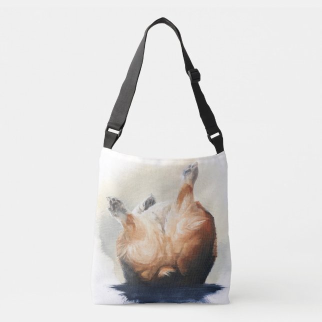 Upside Down Corgi Butt Cross Body Bag (Front)