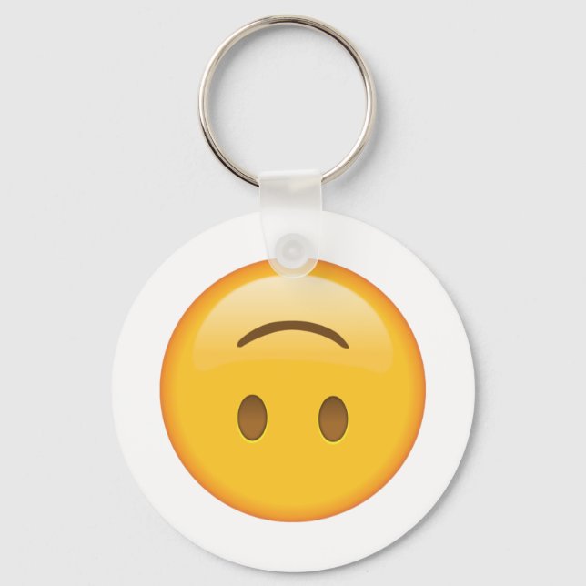 Upside Down Face - Emoji Key Ring (Front)