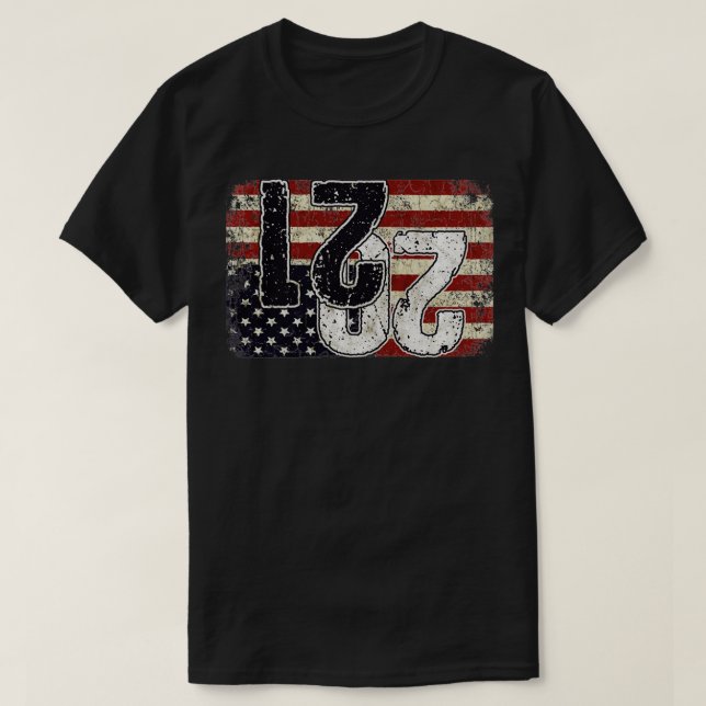 Upside Down Flag 2021 America in Distress  T-Shirt (Design Front)