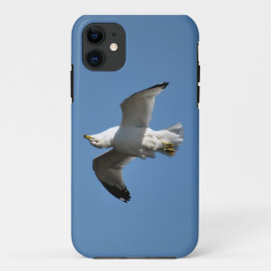 Upside-down Flying Gull Wildlife Collection iPhone 11 Case