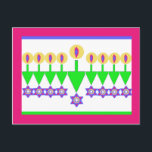 Upside Down Hanukkah Christmas Card<br><div class="desc">One way,  this is to Hanukkah Menorah. The other way,  it's a forest of Christmas Chrismukkah trees.</div>
