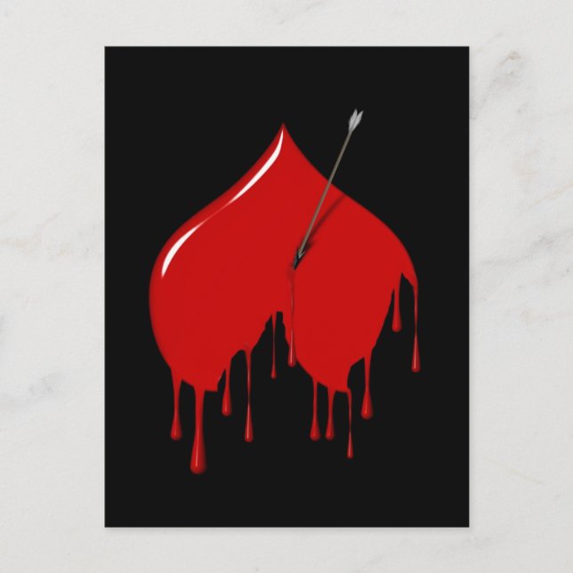 Upside Down Heart (Add Text) Postcard (Front)