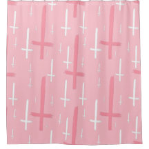 upside down inverted cross pastel pink