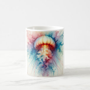 Upside Down Jellyfish 050824AREF123 - Watercolor Coffee Mug