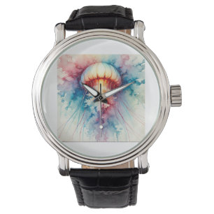 Upside Down Jellyfish 050824AREF123 - Watercolor Watch