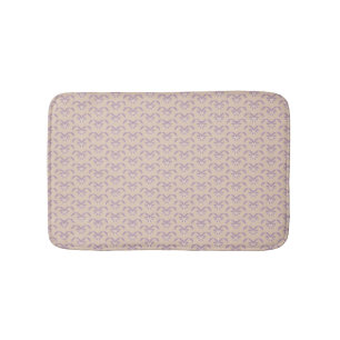 Upside down lavender pattern bath mat
