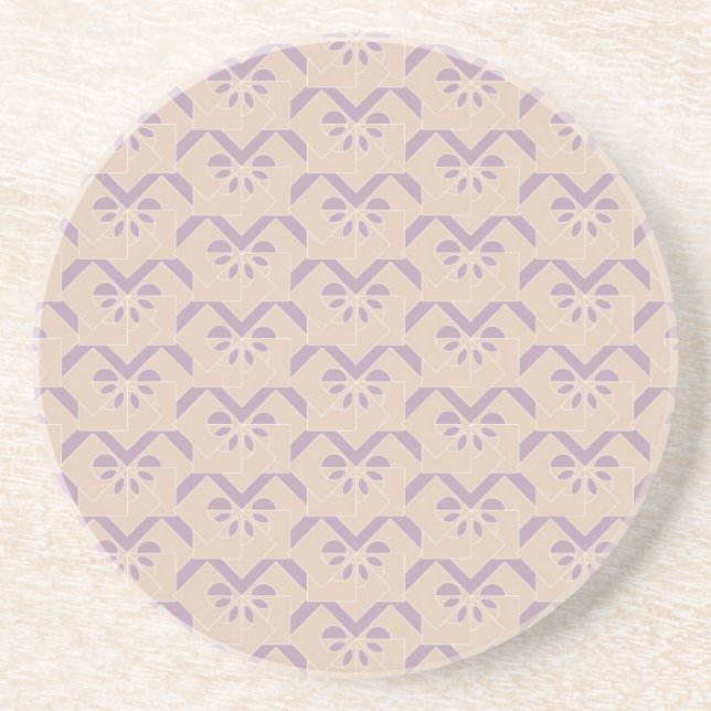 Upside down lavender pattern coaster (Front)