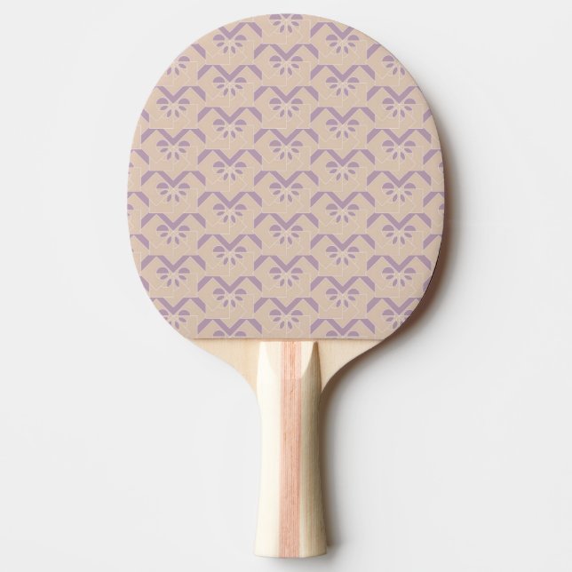 Upside down lavender pattern ping pong paddle (Front)